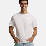 Silbon – 1040401269 – Camiseta blanca de manga corta 100% algodón con dibujo en la espalda - Hombre