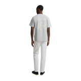 Silbon – 1040402077 – Camiseta azul de manga corta 100% algodón con dibujo en la espalda - Hombre