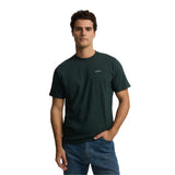 Silbon – 1040402076 – Camiseta verde de manga corta 100% algodón con dibujo en la espalda - Hombre