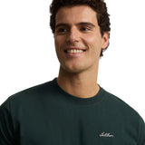 Silbon – 1040402076 – Camiseta verde de manga corta 100% algodón con dibujo en la espalda - Hombre