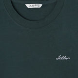 Silbon – 1040402076 – Camiseta verde de manga corta 100% algodón con dibujo en la espalda - Hombre