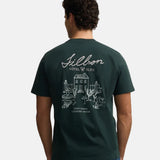 Silbon – 1040403076 – Camiseta verde de manga corta 100% algodón con dibujo en la espalda - Hombre