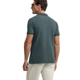 Silbon – 1041003170 – Polo verde de manga corta 100% algodón con teñido en prenda - Hombre
