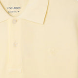 Silbon – 1041007166 – Polo color crema de manga corta 100% algodón con teñido en prenda - Hombre