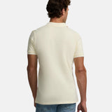 Silbon – 1041007166 – Polo color crema de manga corta 100% algodón con teñido en prenda - Hombre