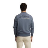 Silbon – 1041102197 – Sudadera azul 100% algodón de corte regular con bordado en la espalda - Hombre