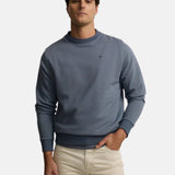 Silbon – 1041102197 – Sudadera azul 100% algodón de corte regular con bordado en la espalda - Hombre