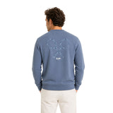 Silbon – 1041102293 – Sudadera azul 100% algodón con estampado en la espalda - Hombre