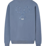 Silbon – 1041102293 – Sudadera azul 100% algodón con estampado en la espalda - Hombre
