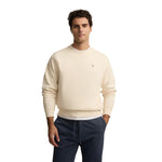 Sudadera crema Silbon hombre algodón regular fit Konestilochic