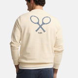 Silbon – 1041105292 – Sudadera color crema 100% algodón con estampado en la espalda - Hombre