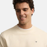 Silbon – 1041105292 – Sudadera color crema 100% algodón con estampado en la espalda - Hombre