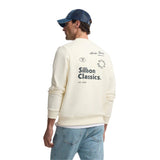 Silbon – 1041107298 – Sudadera color crema de algodón con dibujo en la espalda - Hombre