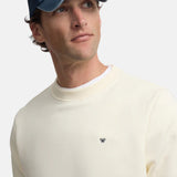 Silbon – 1041107298 – Sudadera color crema de algodón con dibujo en la espalda - Hombre
