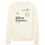 Silbon – 1041107298 – Sudadera color crema de algodón con dibujo en la espalda - Hombre