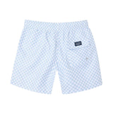Silbon – 1043102332 – Bañador de cuadros azul y blanco con cintura ajustable y red interior - Hombre