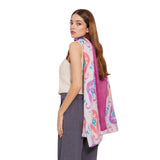 Latido - 11505FU-027 – Fular estampado Corollas 100% viscosa con forro de gasa (70x180 cm)