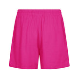 Free/Quent – Lava 122503-9879 – Pantalones cortos fucsia marino de lino y viscosa con cintura elástica - Mujer