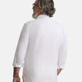 Silbon - 123593 - Camisa blanca 100% algodón BCI de manga larga y corte regular - Hombre