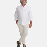 Silbon - 123593 - Camisa blanca 100% algodón BCI de manga larga y corte regular - Hombre