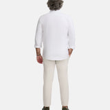 Silbon - 123593 - Camisa blanca 100% algodón BCI de manga larga y corte regular - Hombre