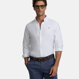 Silbon - 123593 - Camisa blanca 100% algodón BCI de manga larga y corte regular - Hombre