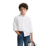 Camisa blanca niño Silbon Sport Kids de algodón sostenible Konestilochic