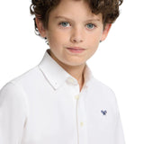 Silbon – Sport Kids 124524 – Camisa de manga larga Oxford clásica 100% algodón BCI - Niño