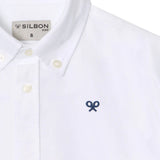 Silbon – Sport Kids 124524 – Camisa de manga larga Oxford clásica 100% algodón BCI - Niño