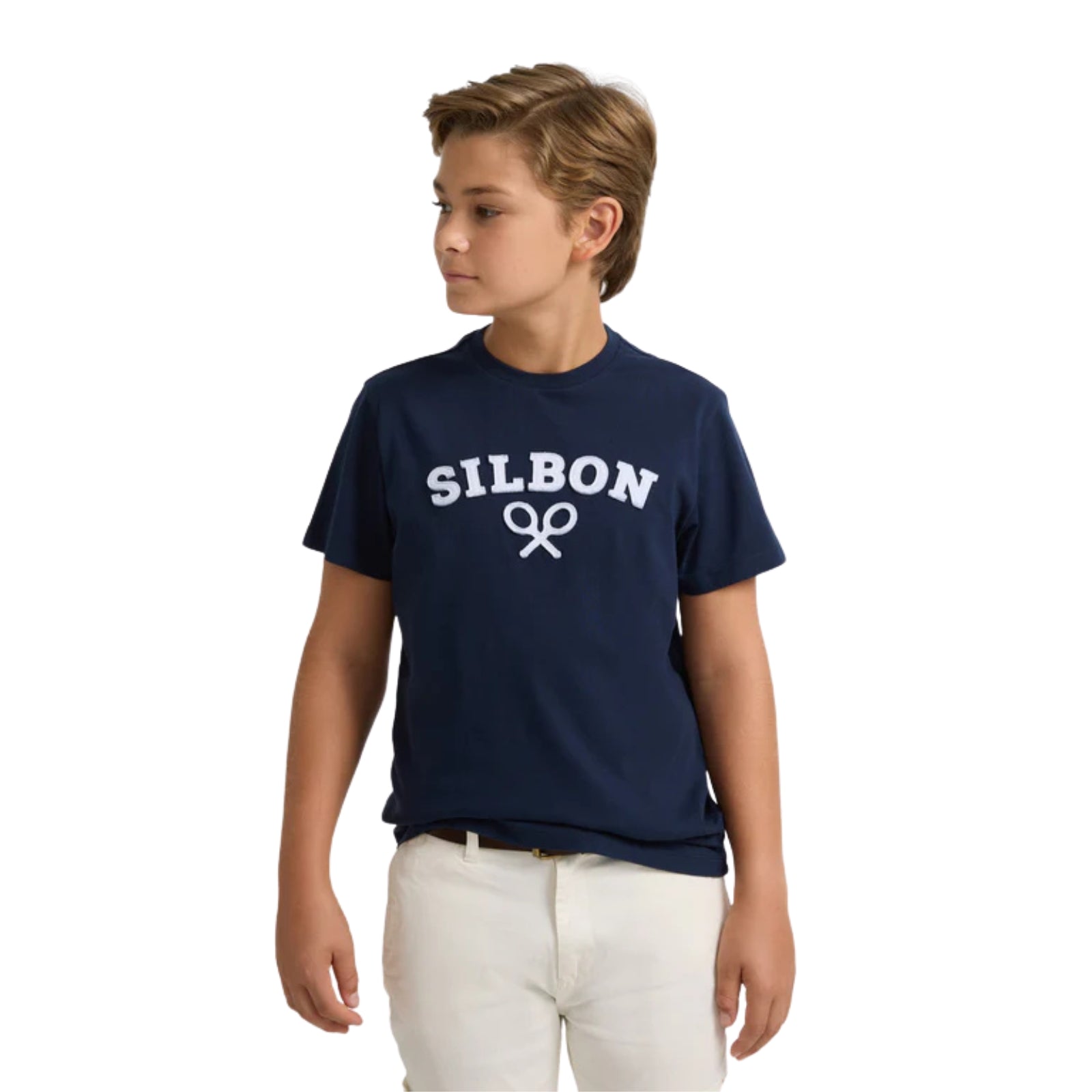 Camiseta azul marino para niño Silbon – 100% algodón | Konestilochic