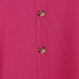Free/Quent - 124867-9879 – Top fucsia sin mangas de lino y viscosa con botones decorativos en la espalda - Mujer