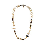 Latido - 13015CO-017 – Collar largo beige de piezas de resina (42 cm.)
