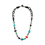 Latido - 13015CO-021 – Collar largo turquesa de piezas de resina (42 cm.)
