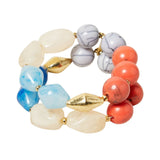 Latido - 13211PU-025 – Pulsera elástica doble de resina