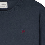 Silbon – 133596 – Jersey de cuello redondo mezcla de algodón y cashmere - Hombre