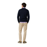 Silbon – 133606 – Cárdigan mezcla de algodón BCI y cahsmere con logo bordado - Hombre