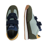 Silbon – 133657 – Zapatillas de piel de serraje y tejido técnico con cierre de velcro – Unisex niños