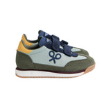 Silbon – 133657 – Zapatillas de piel de serraje y tejido técnico con cierre de velcro – Unisex niños