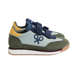 Silbon – 133657 – Zapatillas de piel de serraje y tejido técnico con cierre de velcro – Unisex niños