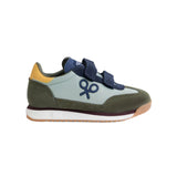 Silbon – 133657 – Zapatillas de piel de serraje y tejido técnico con cierre de velcro – Unisex niños