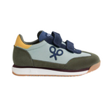 Silbon – 133657 – Zapatillas de piel de serraje y tejido técnico con cierre de velcro – Unisex niños
