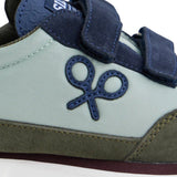 Silbon – 133657 – Zapatillas de piel de serraje y tejido técnico con cierre de velcro – Unisex niños