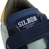 Silbon – 133657 – Zapatillas de piel de serraje y tejido técnico con cierre de velcro – Unisex niños