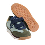 Silbon – 133657 – Zapatillas de piel de serraje y tejido técnico con cierre de velcro – Unisex niños