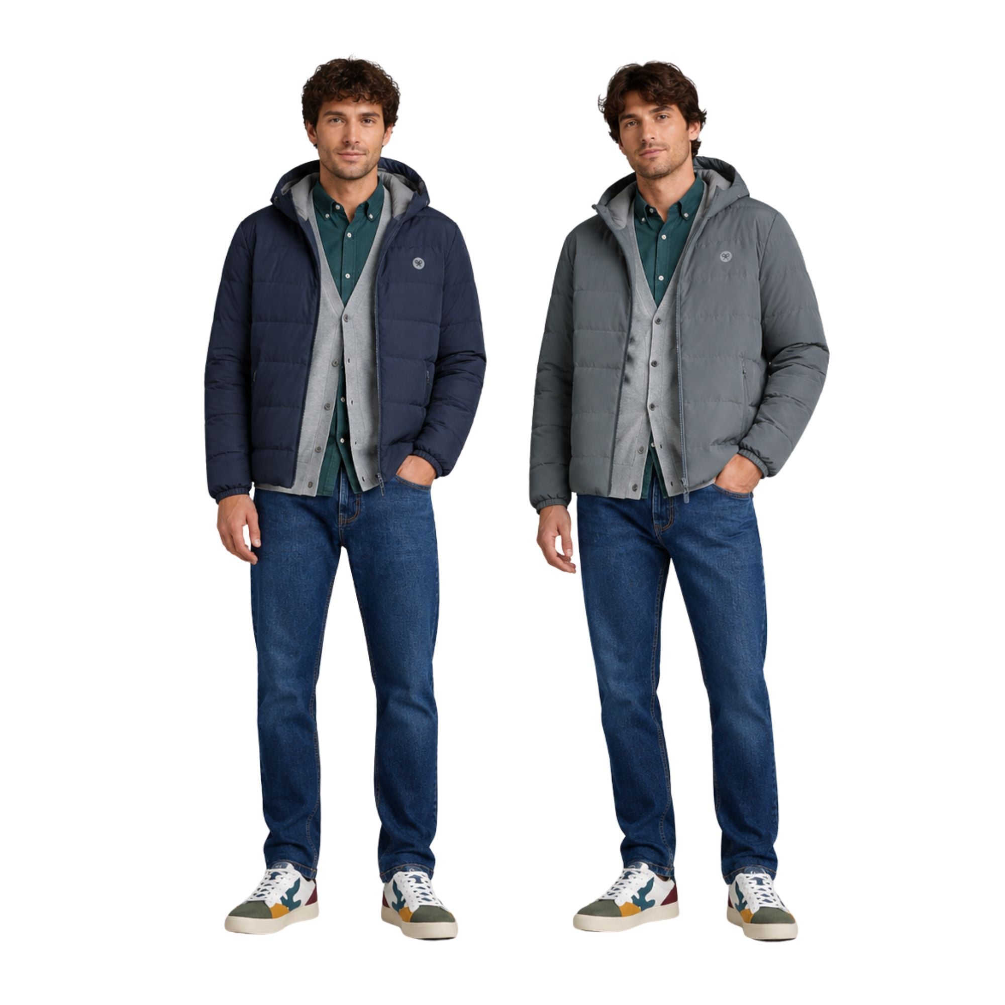 Abrigo reversible azul Silbon para hombre – Estilo y confort Konestilochic