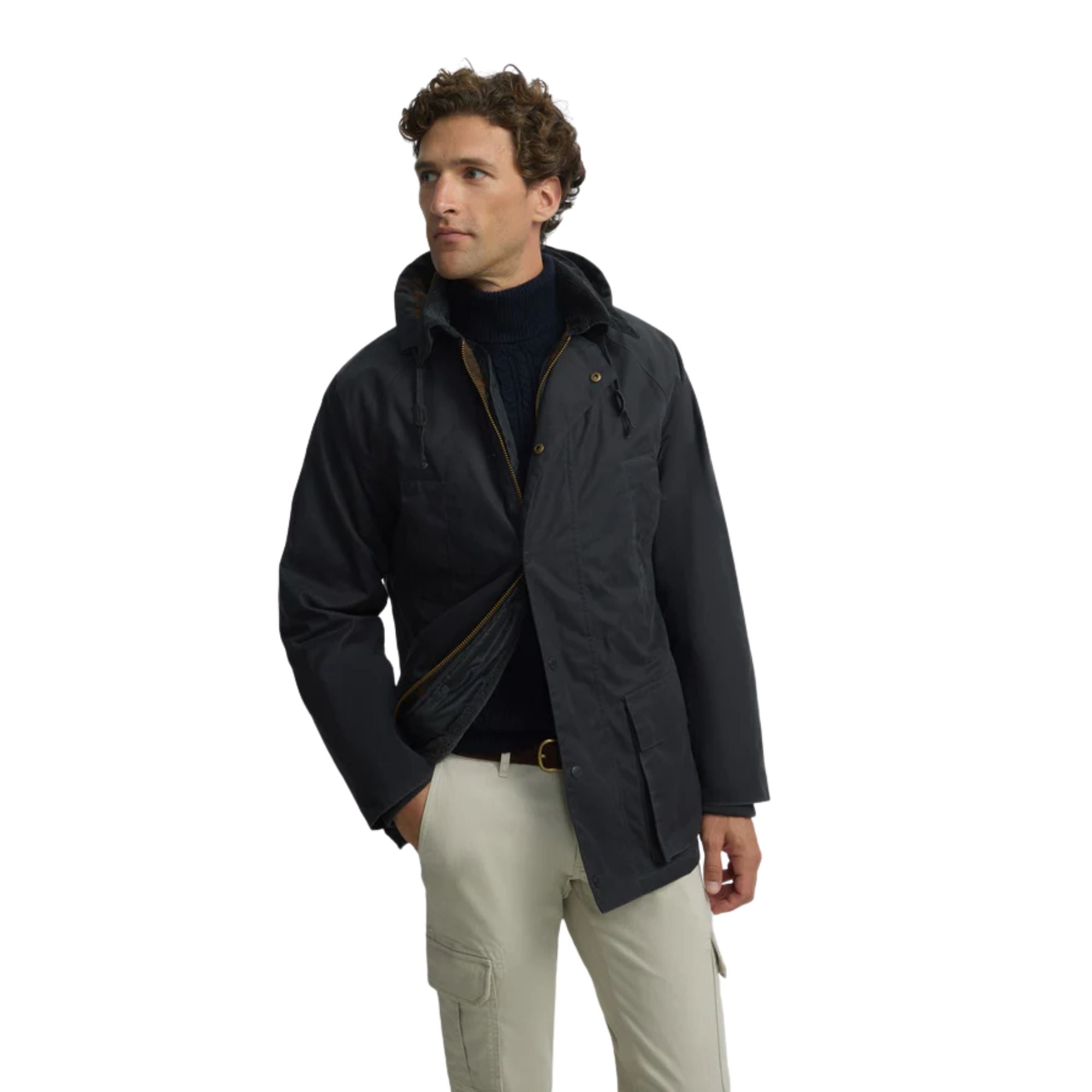 Abrigo azul encerado para hombre Silbon | Elegancia atemporal Konestilochic