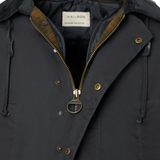 Silbon – 133673 – Abrigo clásico encerado de corte recto con capucha desmontable - Hombre