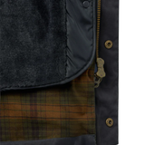 Silbon – 133673 – Abrigo clásico encerado de corte recto con capucha desmontable - Hombre