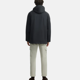 Silbon – 133673 – Abrigo clásico encerado de corte recto con capucha desmontable - Hombre