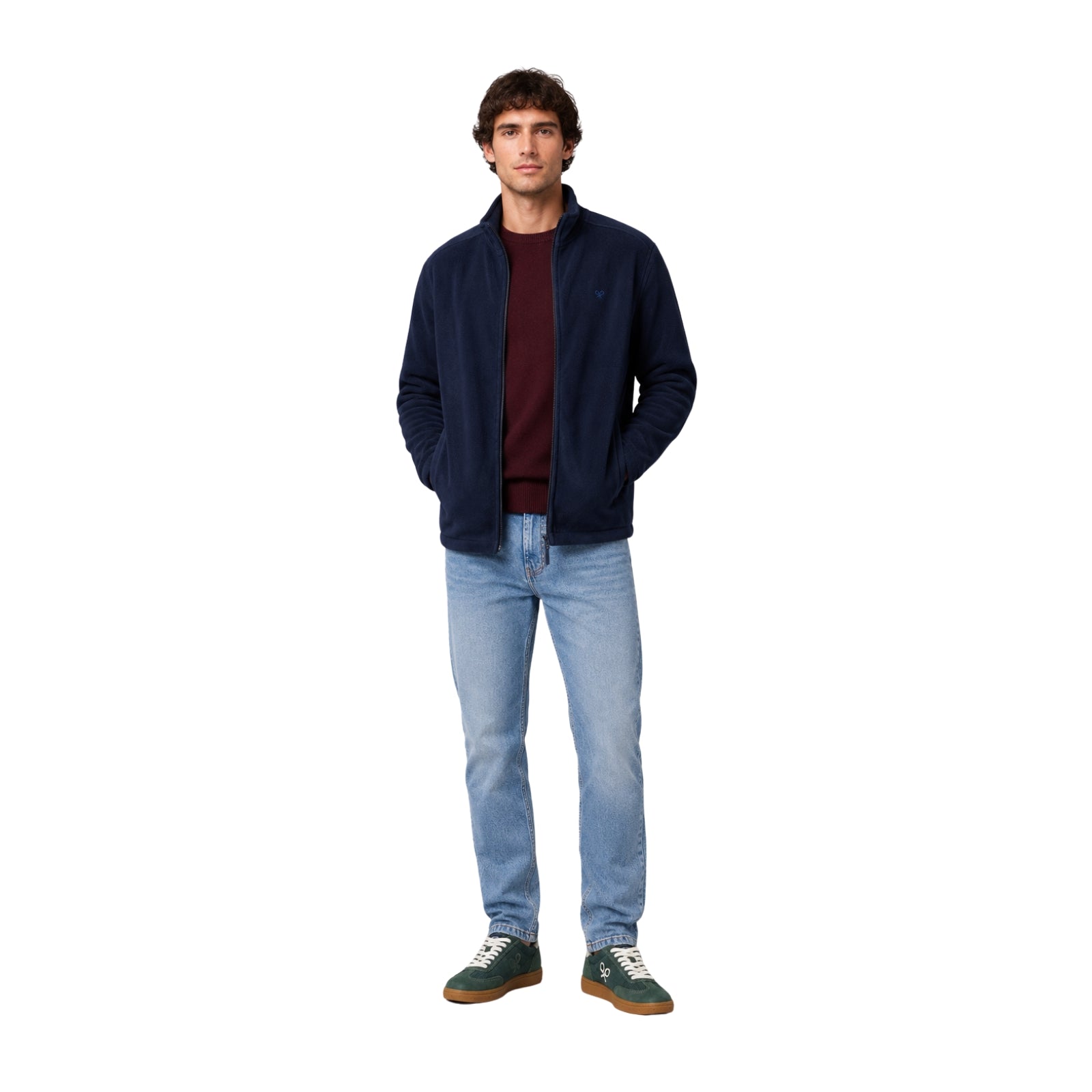 Forro polar azul marino Silbon para hombre – Estilo y confort Konestilochic